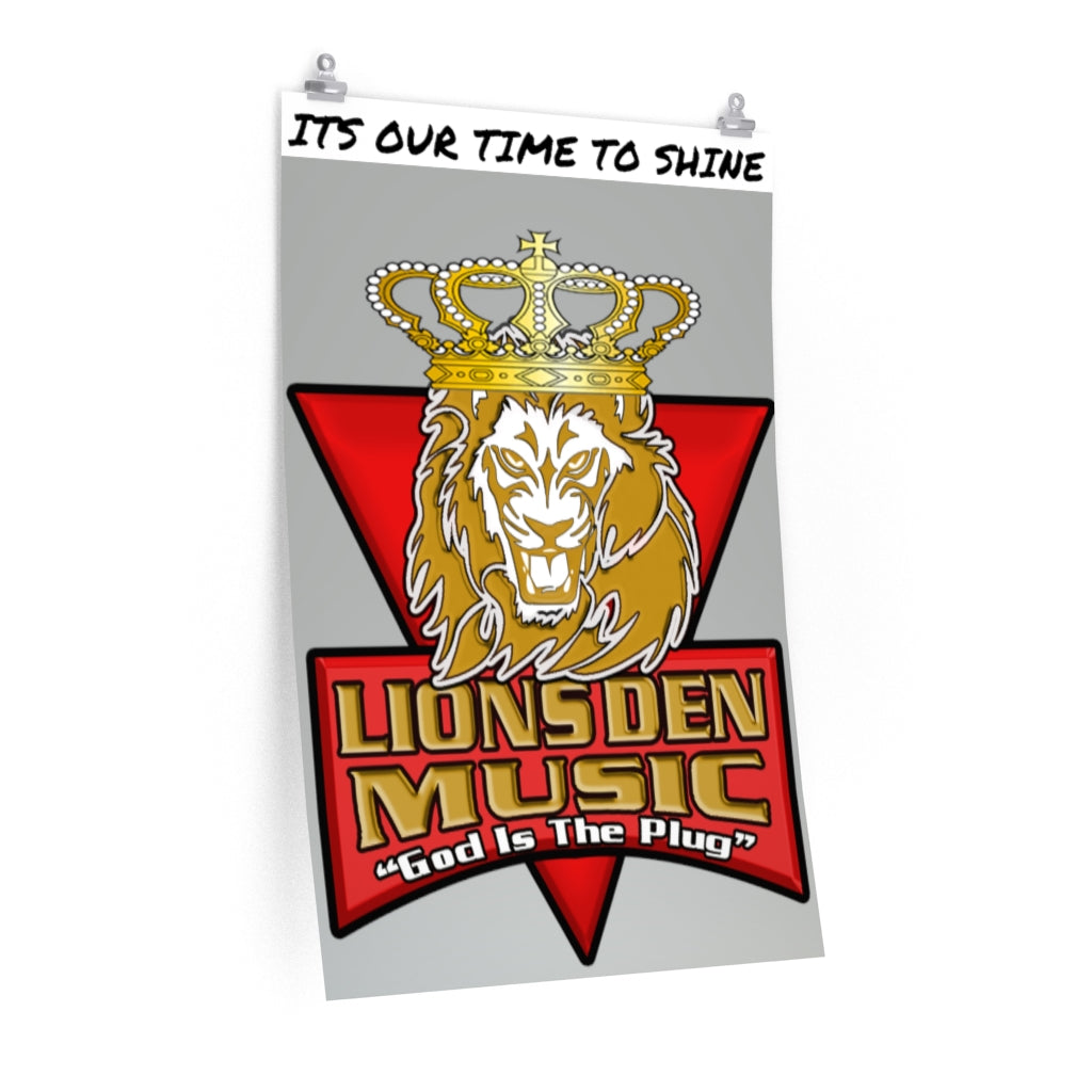 LIONS DEN MUSIC GOD IS THE PLUG POSTER